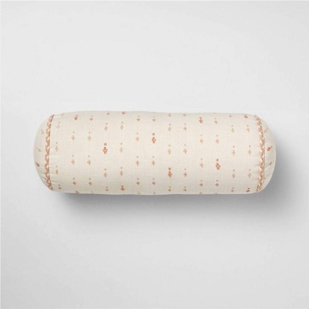 Bolster Geo Pattern Cream and Peach - Threshold™ designed with Studio McGee